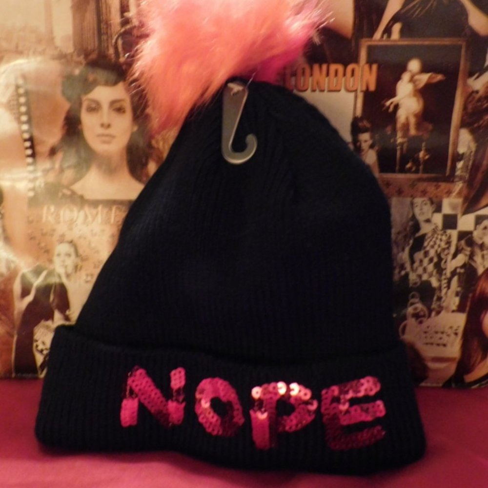 NOPE BEANIE! NEW  Claire’s